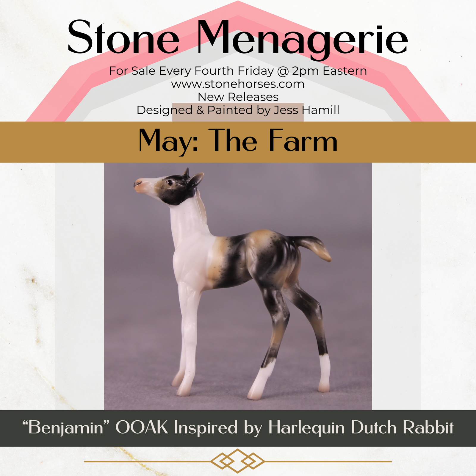 "Benjamin" OOAK Foal Chip By Jess Hamill - Menagerie Series