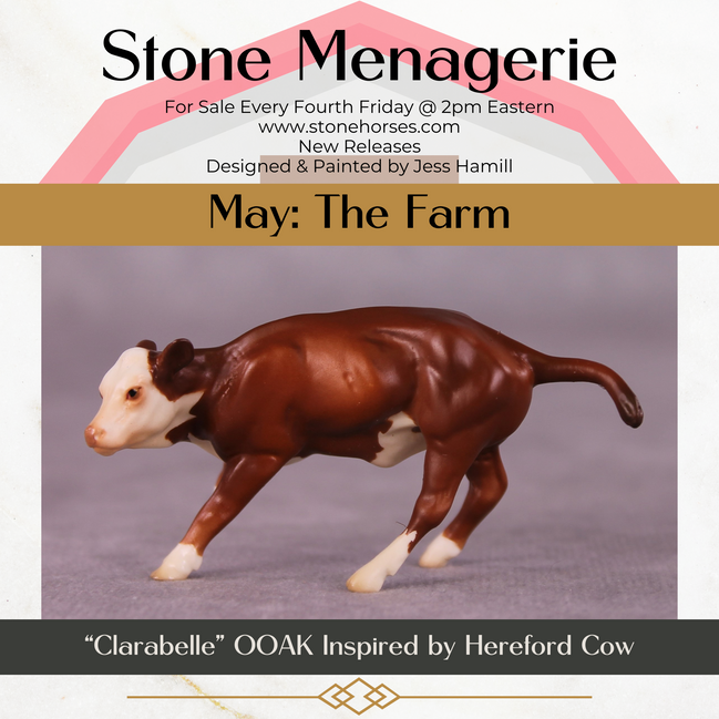 "Clairabelle" OOAK Calf Chip By Jess Hamill - Menagerie Series