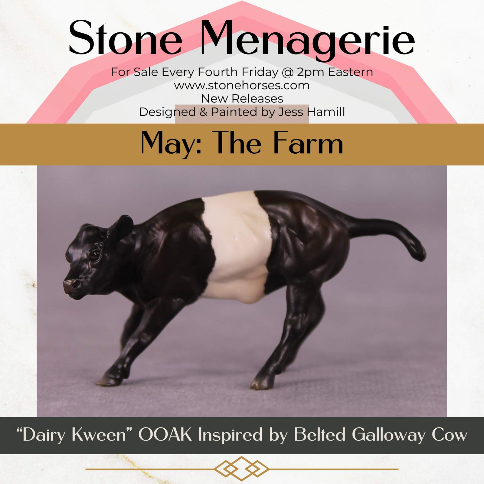 "Dairy Kween" OOAK Calf Chip By Jess Hamill - Menagerie Series