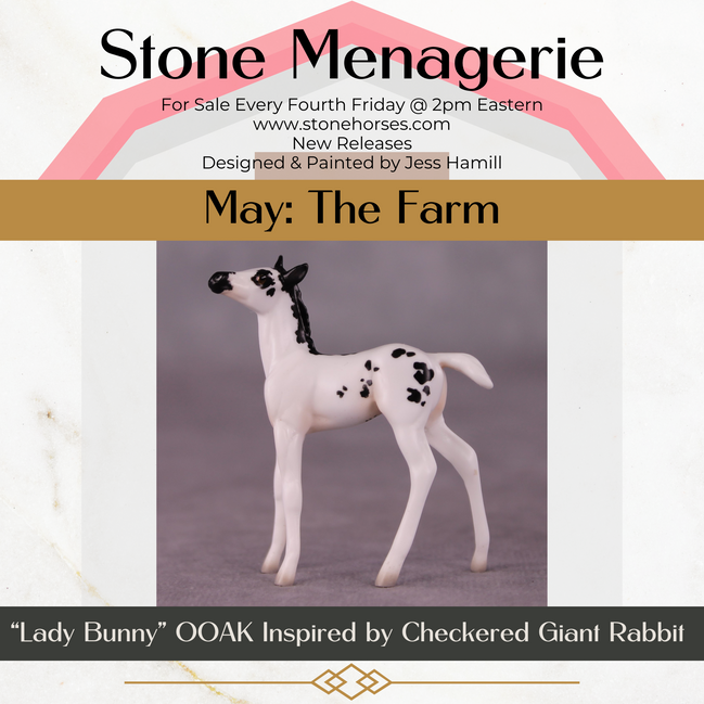 "Lady Bunny" OOAK Foal Chip By Jess Hamill - Menagerie Series