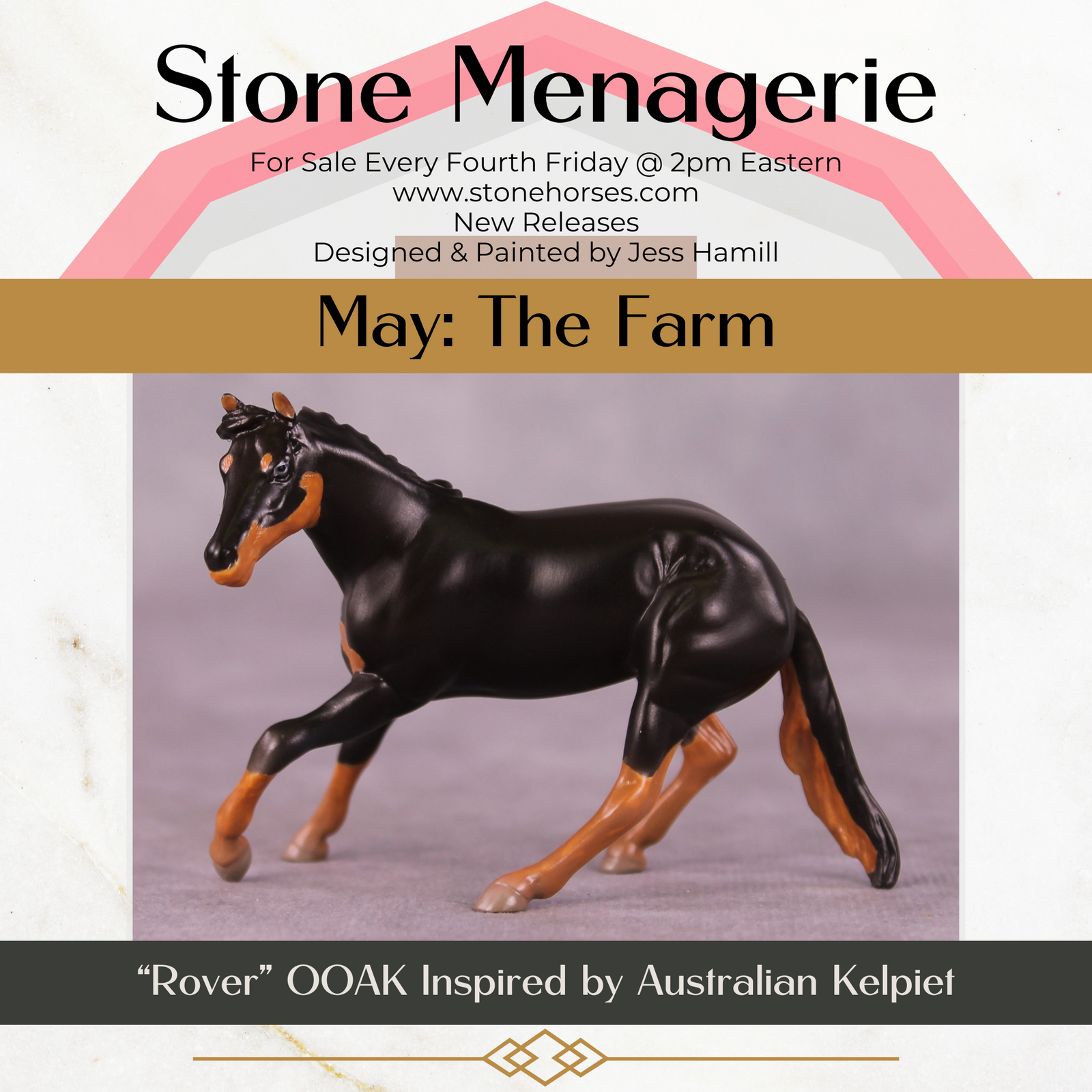 "Rover" OOAK Cutter Chip By Jess Hamill - Menagerie Series