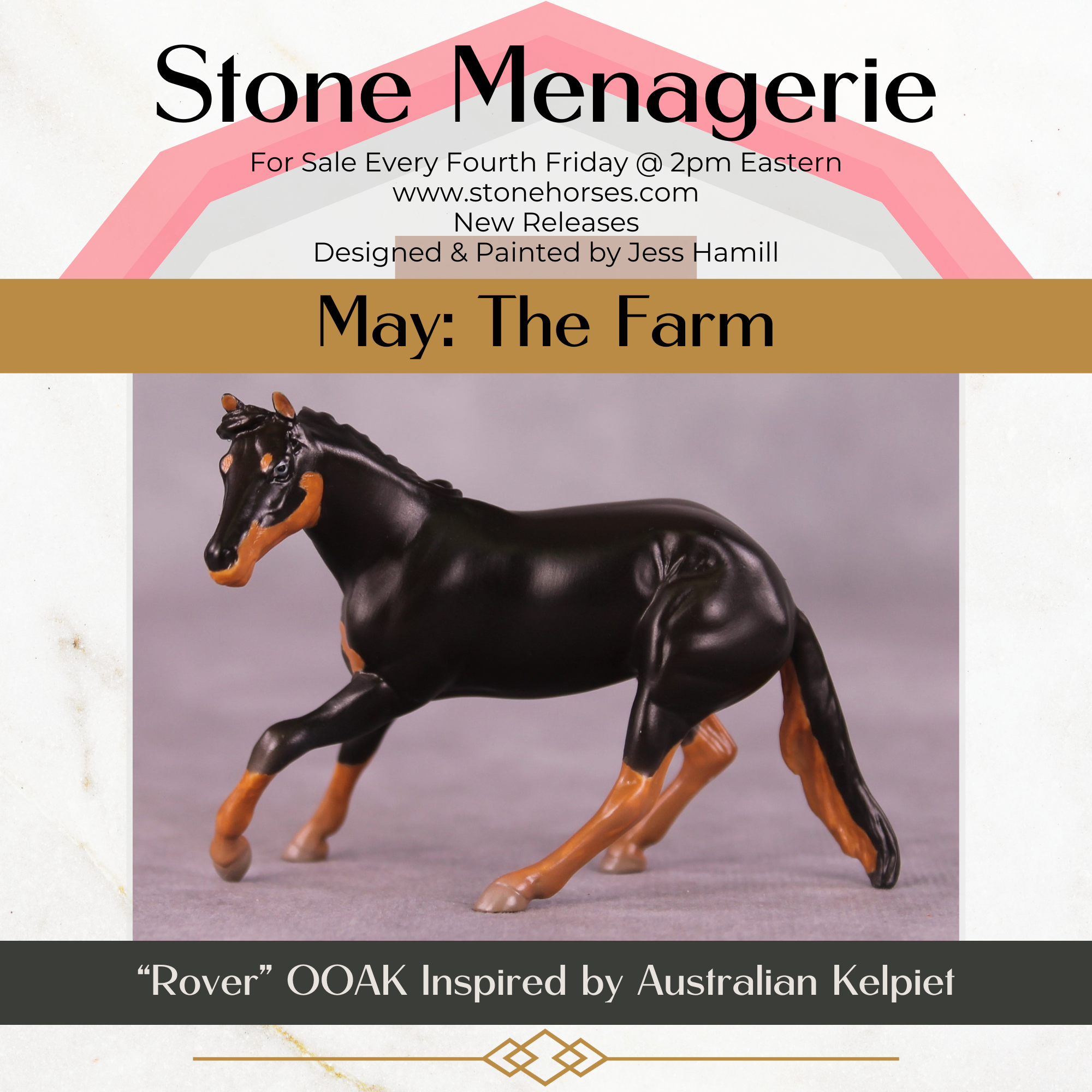 "Rover" OOAK Cutter Chip By Jess Hamill - Menagerie Series