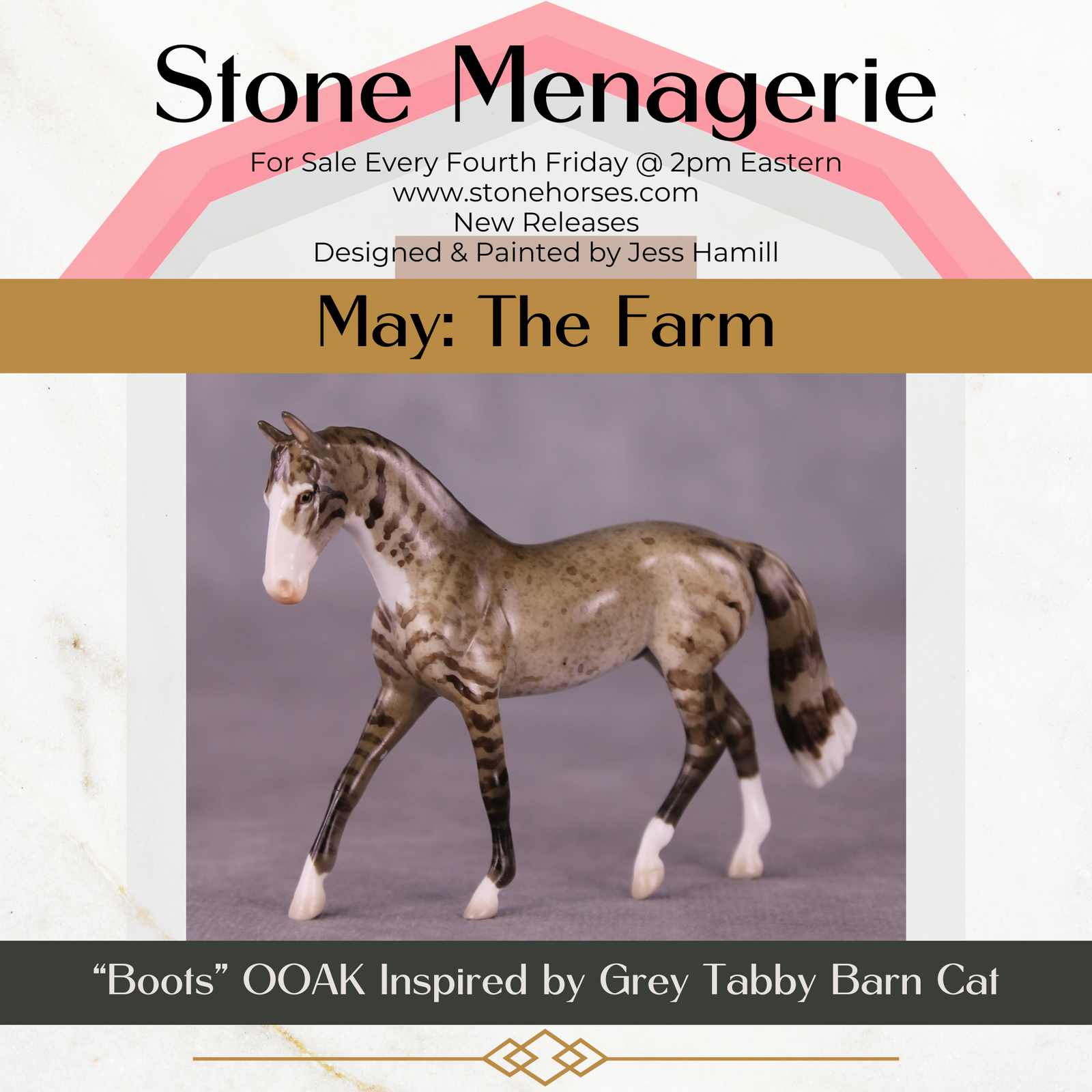 "Boots" OOAK Warmblood Chip By Jess Hamill - Menagerie Series