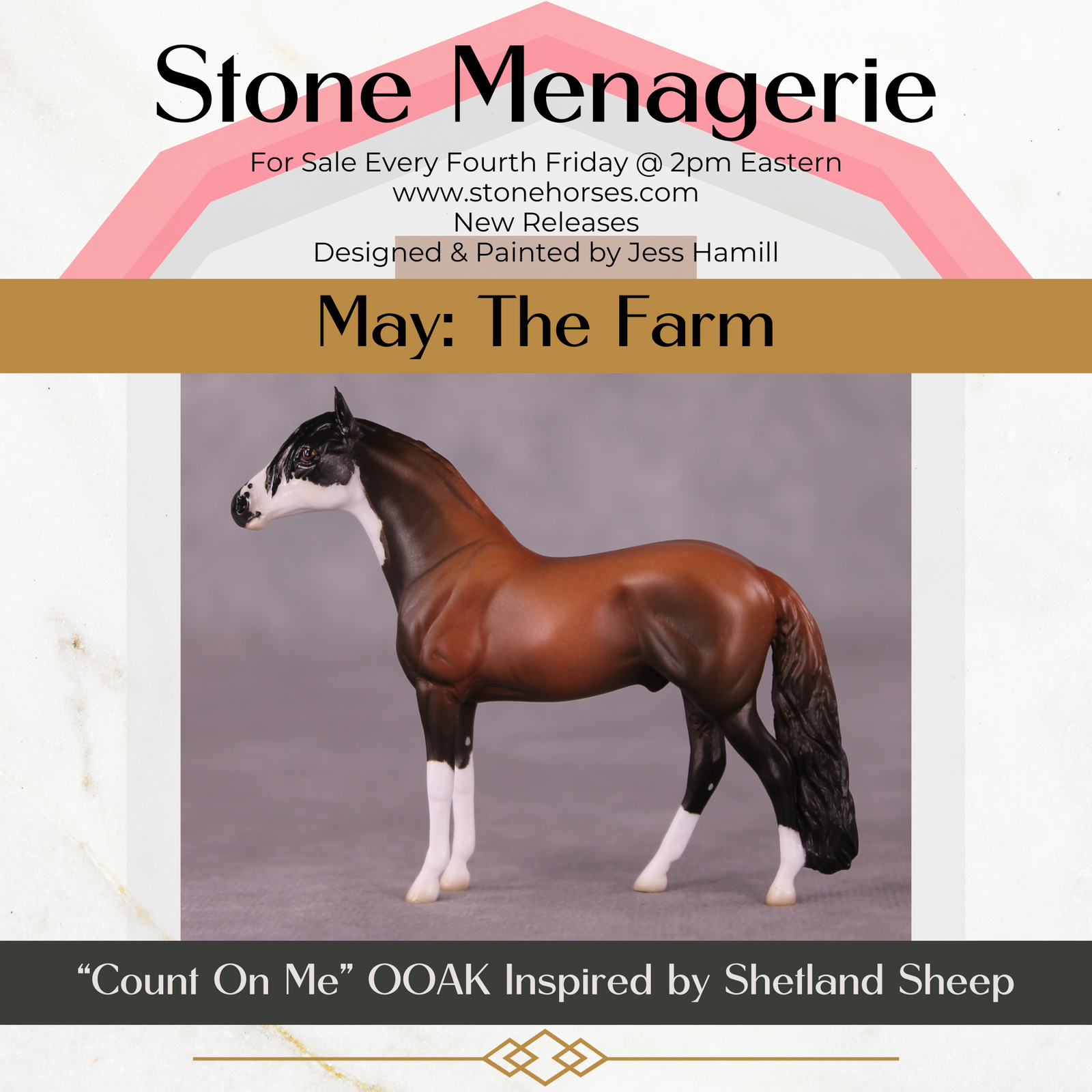 "Count On Me" OOAK Andalusian Chip By Jess Hamill - Menagerie Series