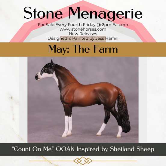 "Count On Me" OOAK Andalusian Chip By Jess Hamill - Menagerie Series