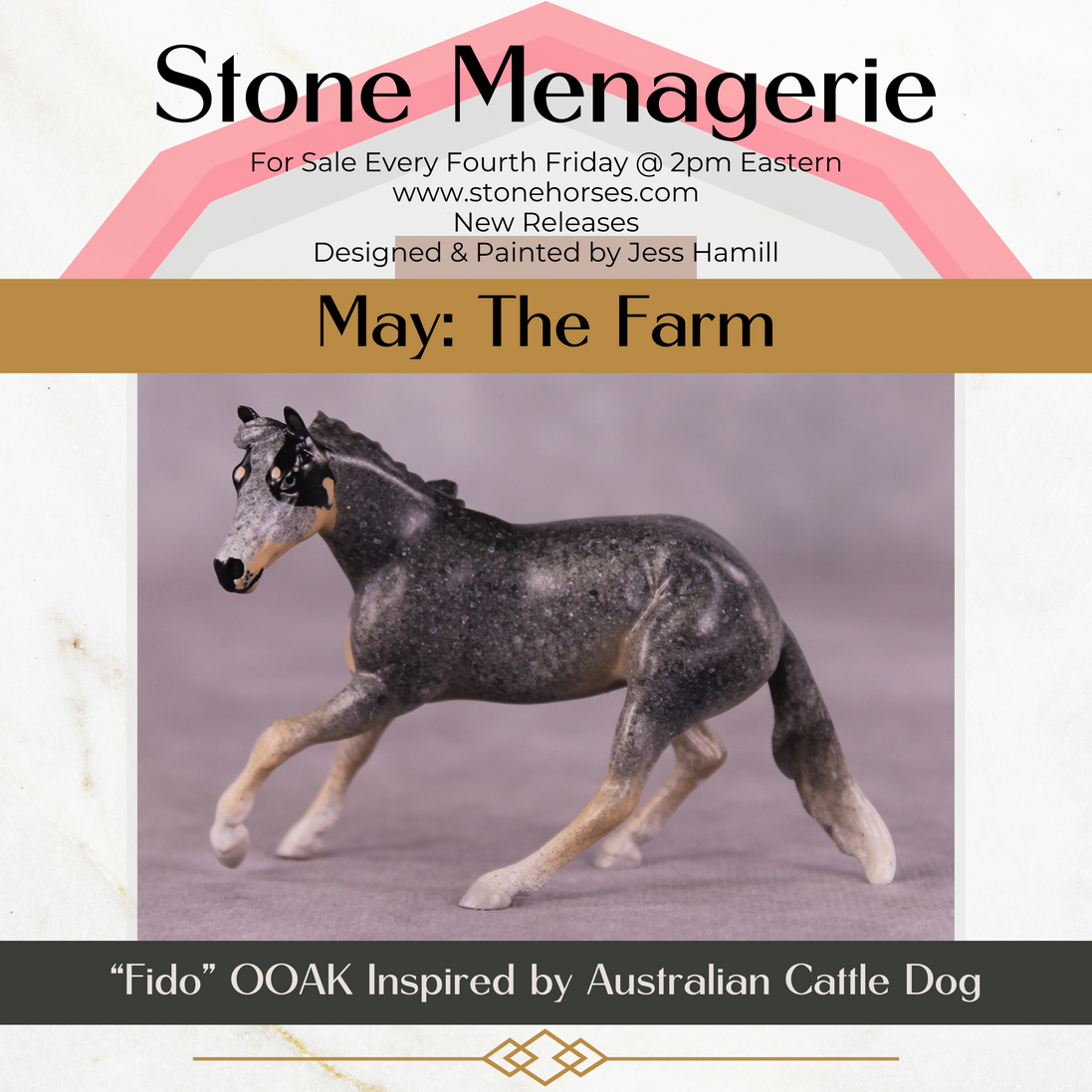 "Fido" OOAK Cutter Chip By Jess Hamill - Menagerie Series