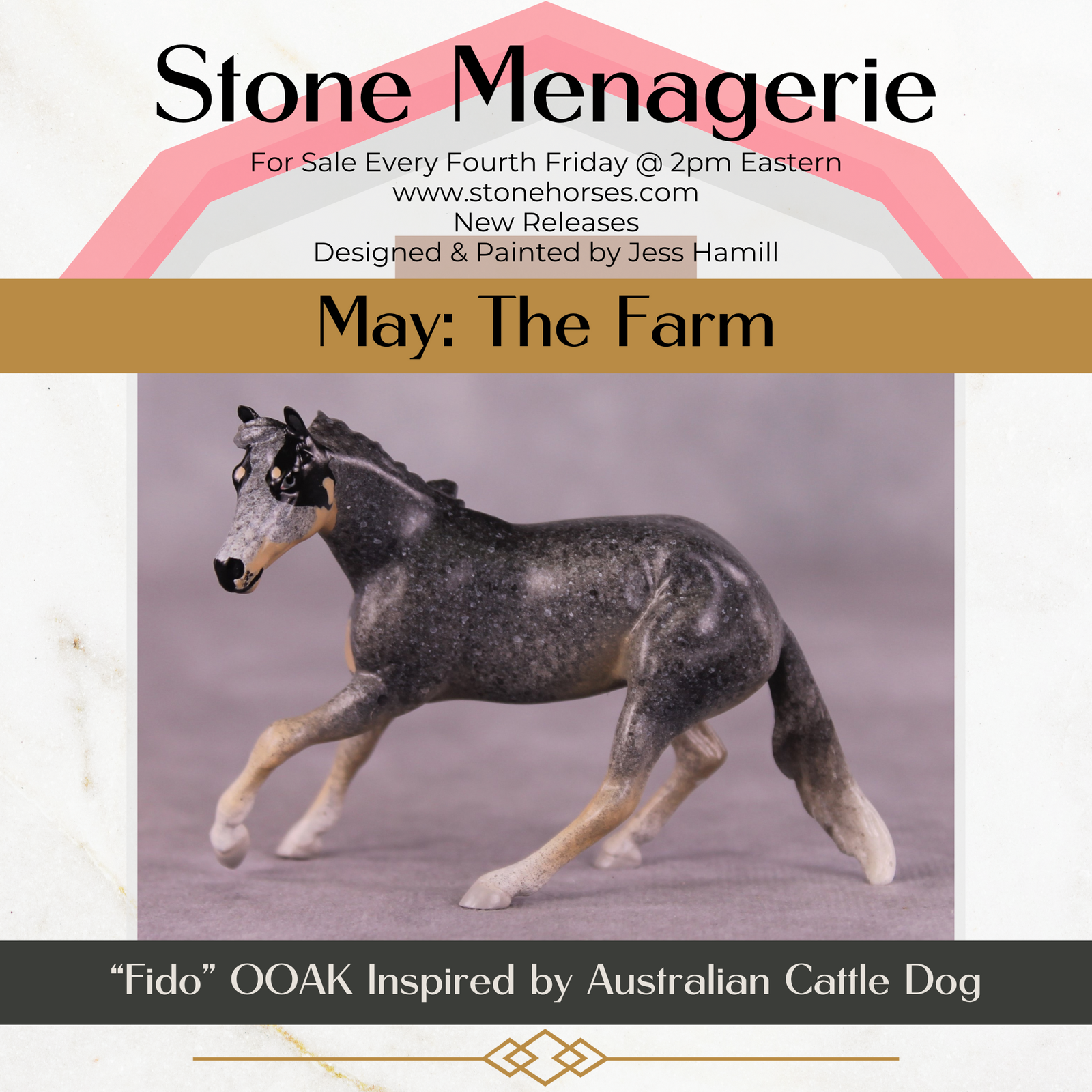 "Fido" OOAK Cutter Chip By Jess Hamill - Menagerie Series