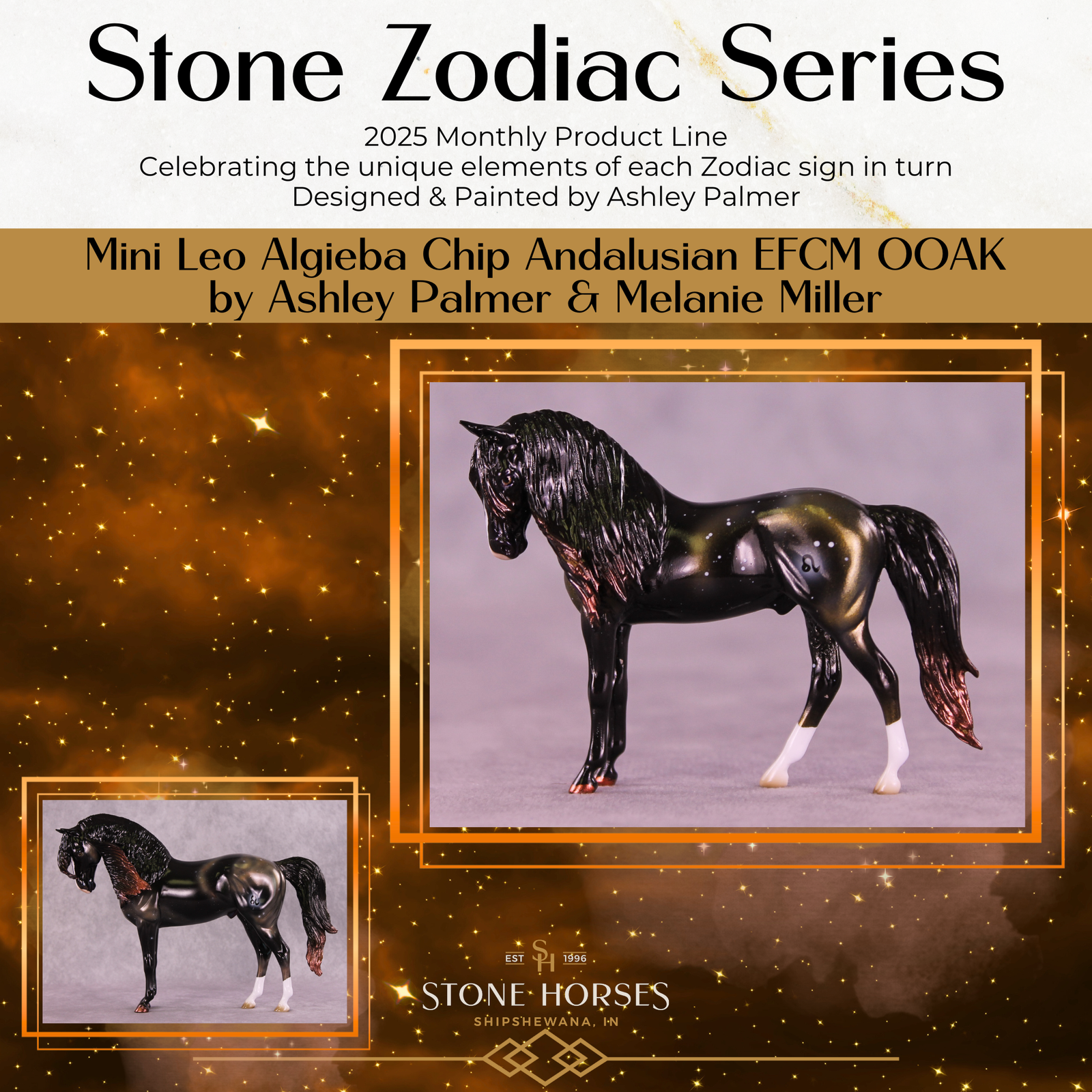 Mini Algieba OOAK EFCM Chip Andalusian by Ashley Palmer & Melanie Miller SCD26