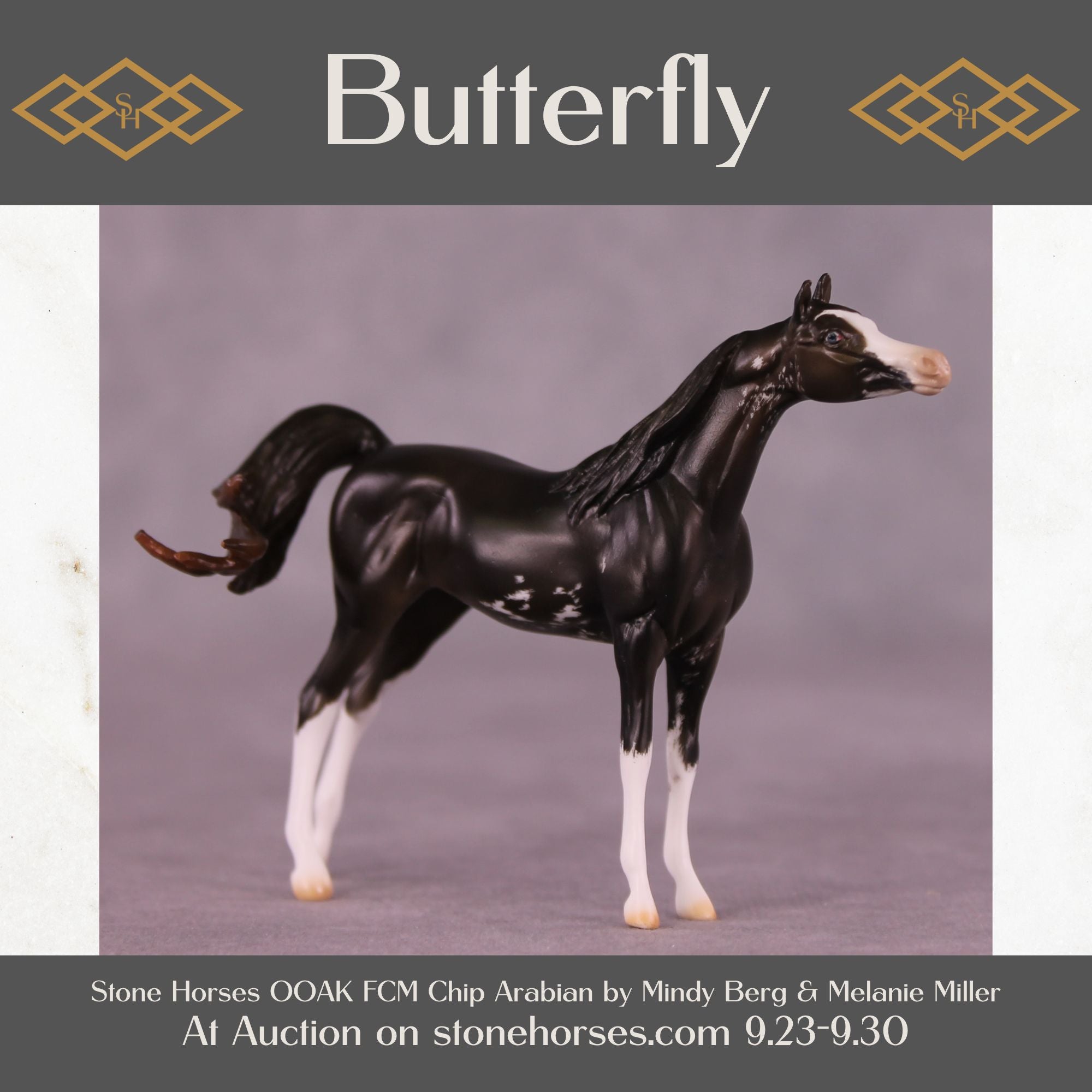 Butterfly OOAK FCM Chip Arabian by Mindy Berg SS925