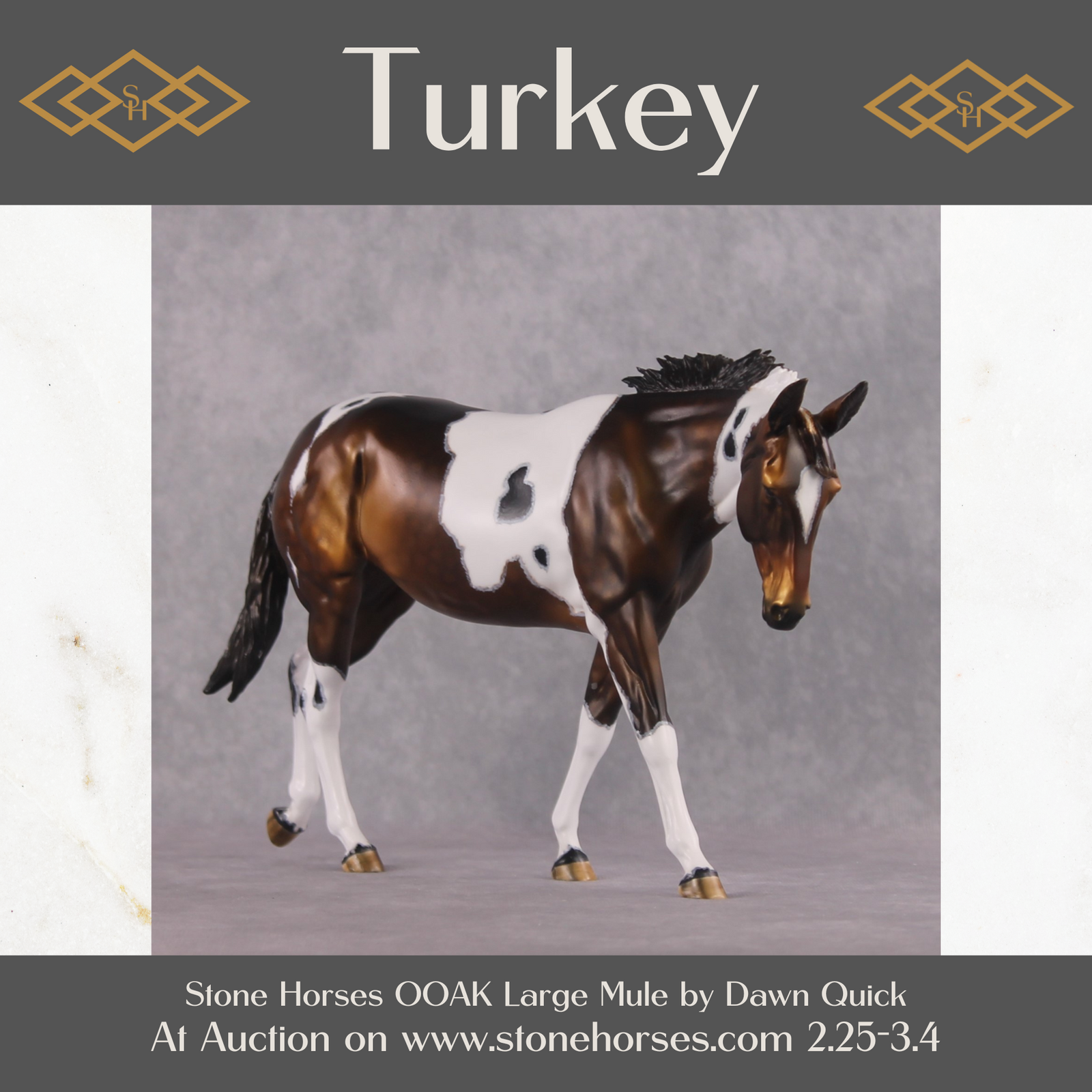 "Turkey" OOAK Bay Pinto Custom Large Mule By Dawn Quick Best Offer 03/04/2025