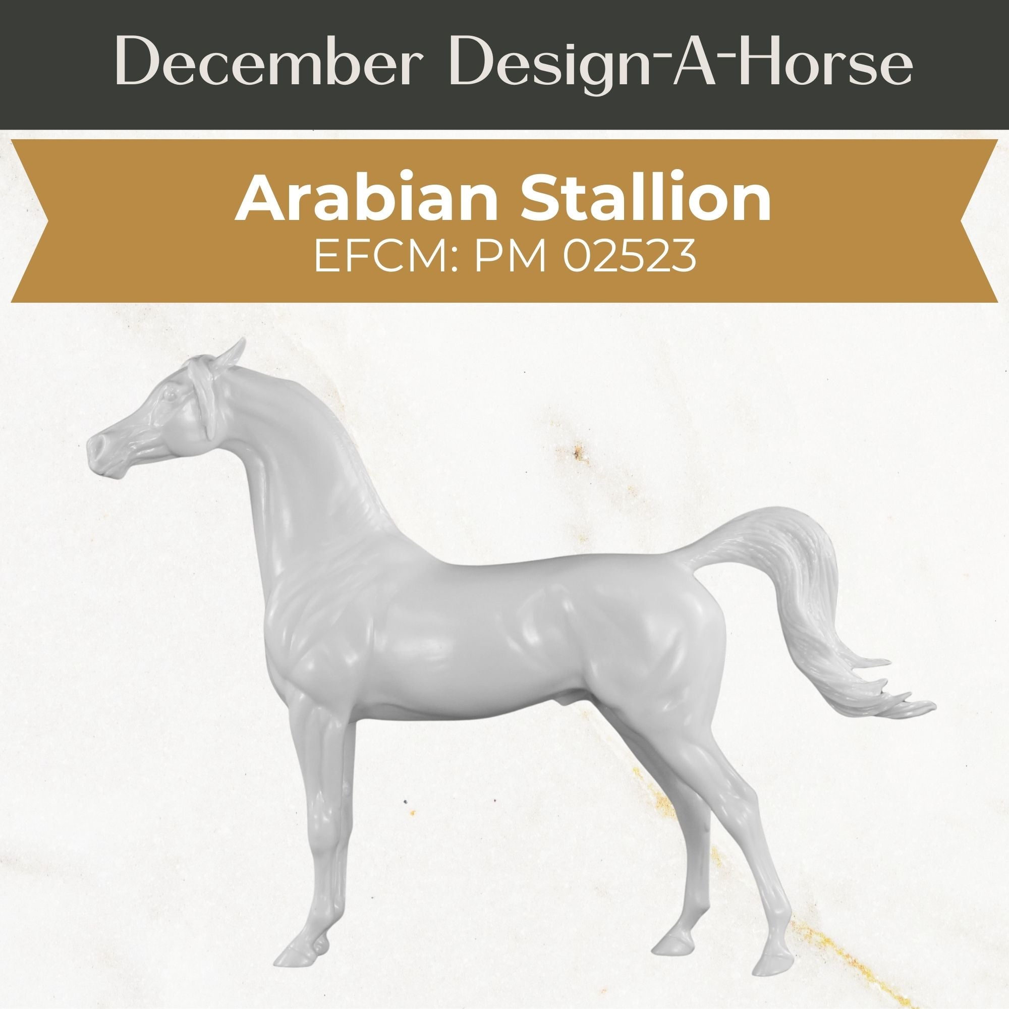 Design-A-Horse Stone Arabian Stallion PM02523 - December release 2025