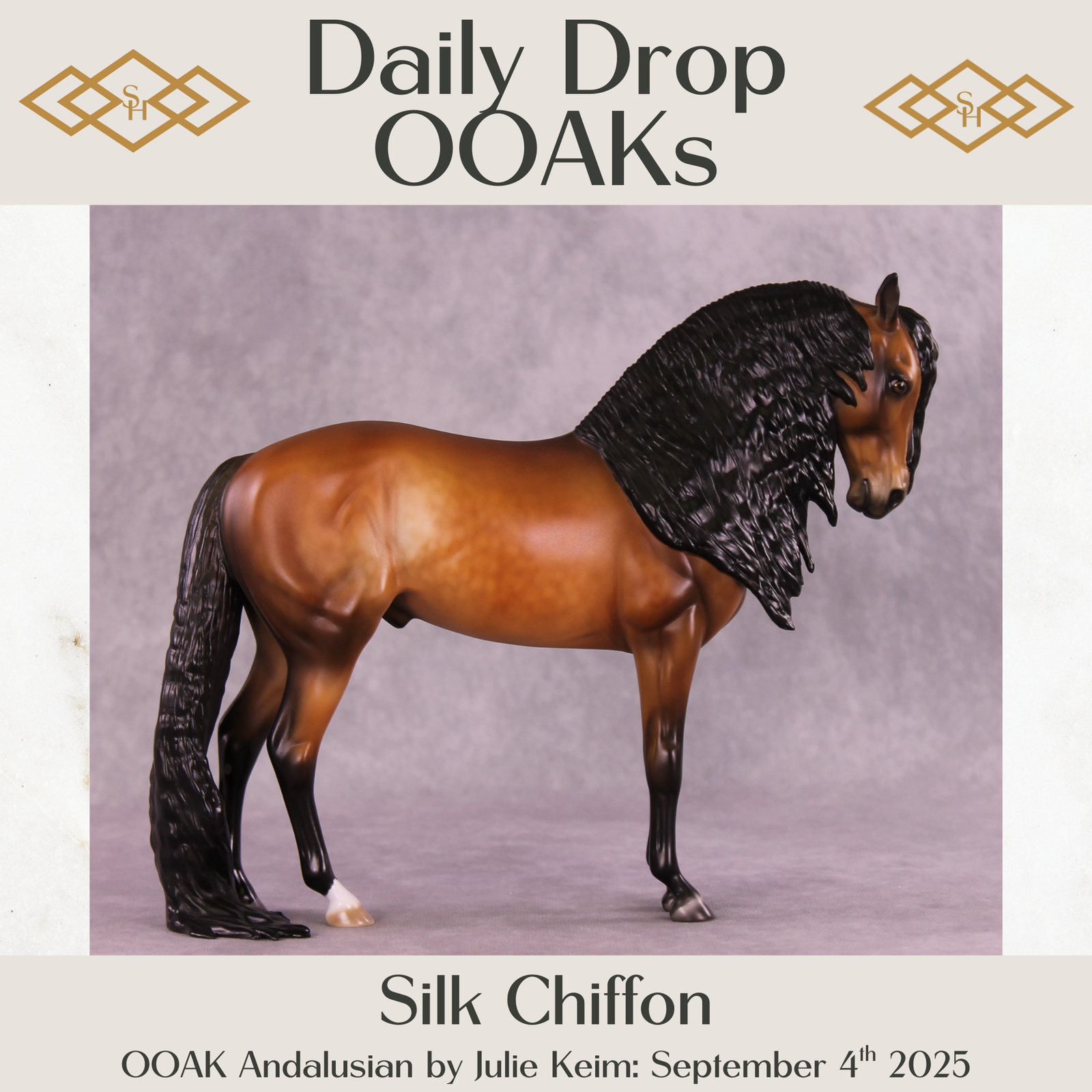 Silk Chiffon OOAK Andalusian by Julie Keim DDOOAKs25