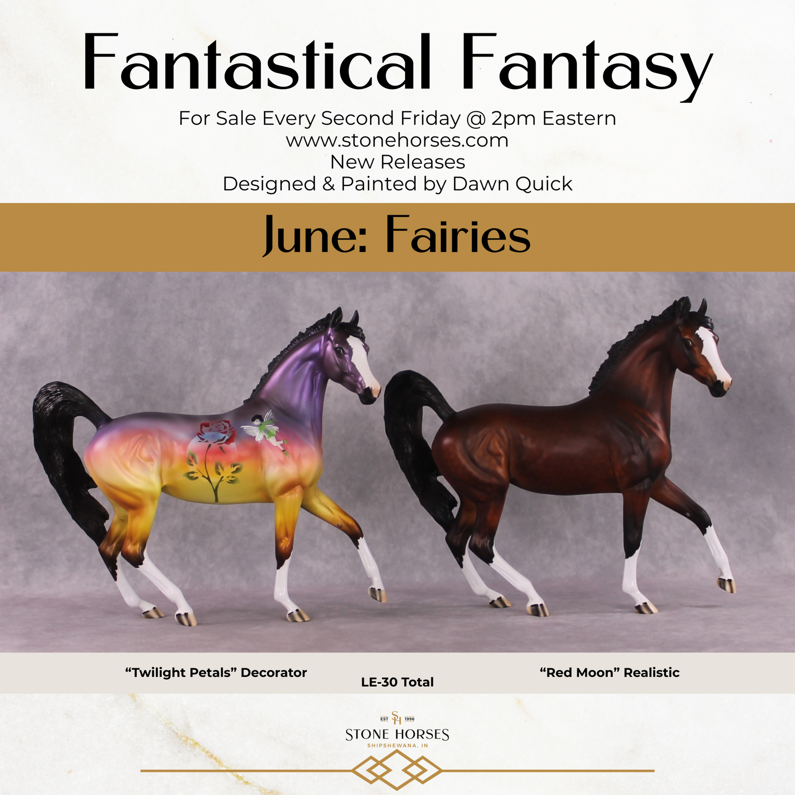 Pre-Order "Twilight Petals" Or "Red Moon" LE-30 FCM Arab Mare by Dawn Quick FS25