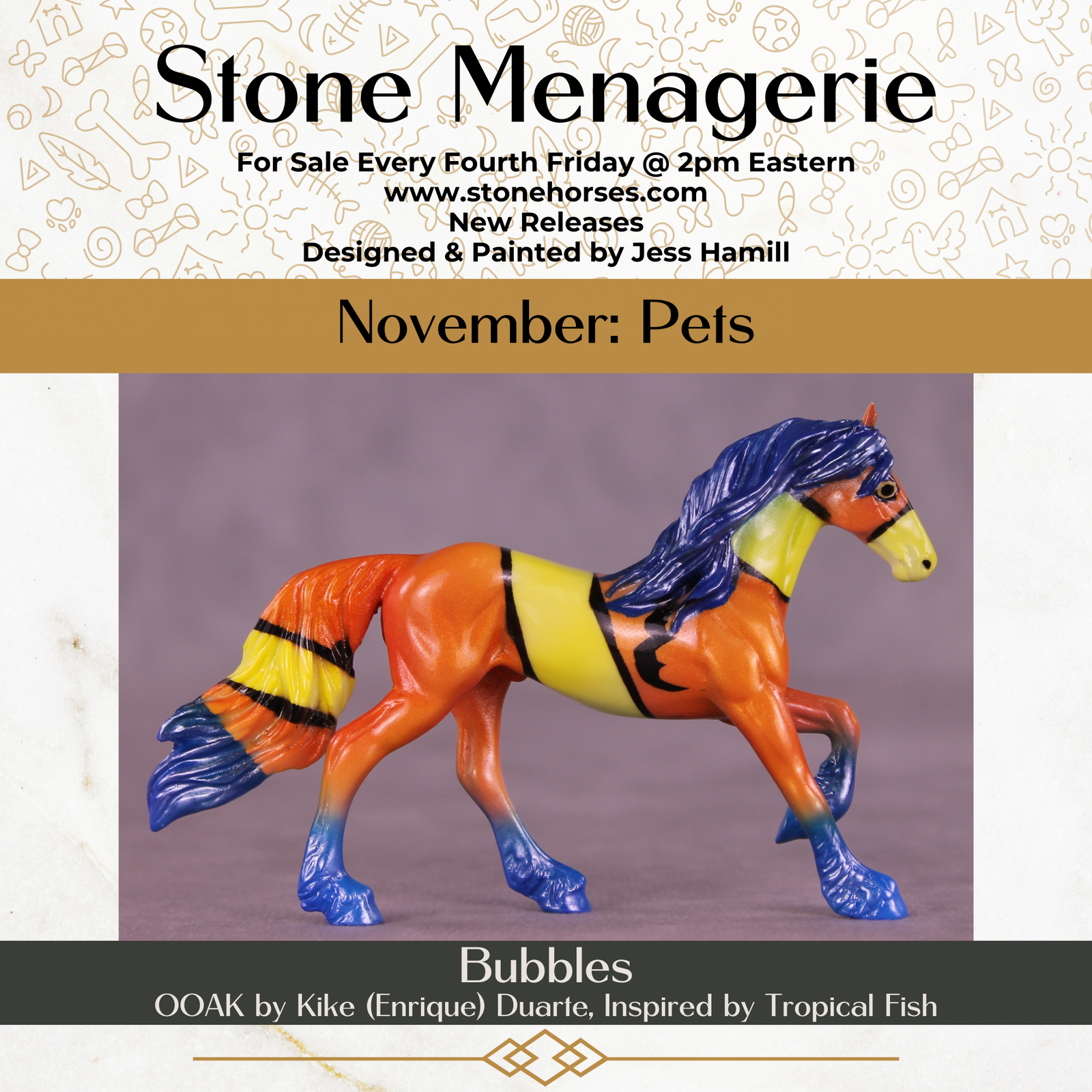 Bubbles OOAK Chip Friesian by Kike (Enrique) Duarte MS25