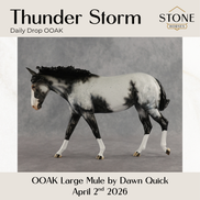 Thunder Storm OOAK Large Mule by Dawn Quick DDOOAKs26