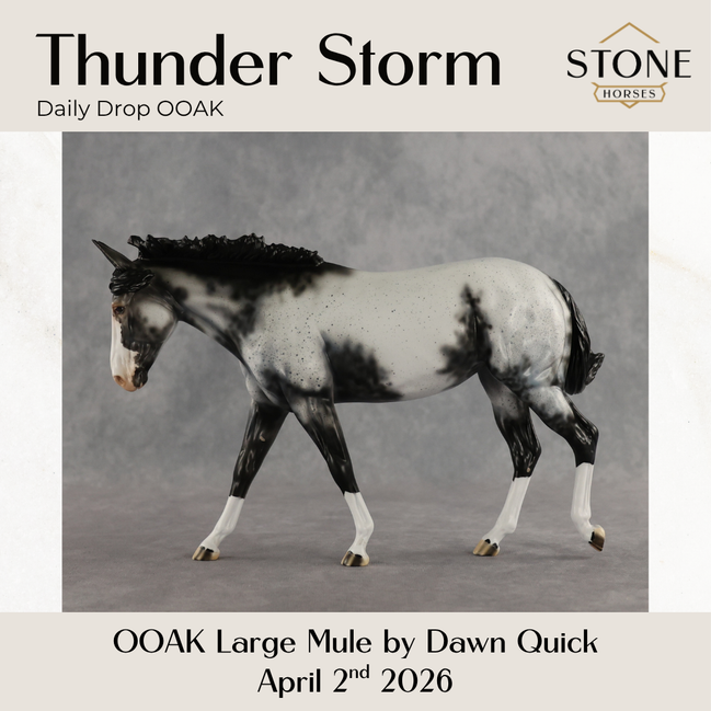 Thunder Storm OOAK Large Mule by Dawn Quick DDOOAKs26