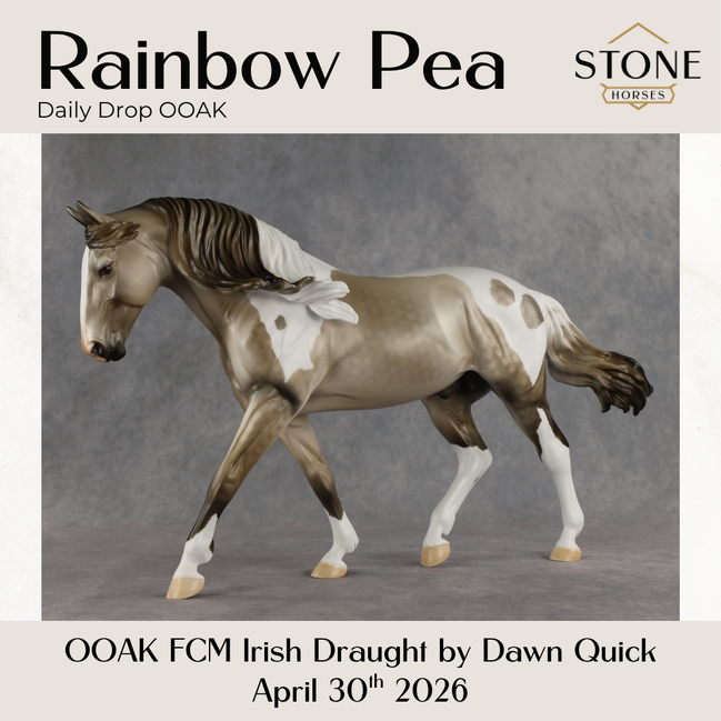 Rainbow Pea OOAK FCM Irish Draught by Dawn Quick DDOOAKs26