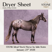 Dryer Sheet OOAK Ideal Stock Horse by Julie Keim DDOOAKs26