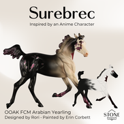 Surebrec OOAK FCM Stock Horse Weanling by Erin & Rori AH26