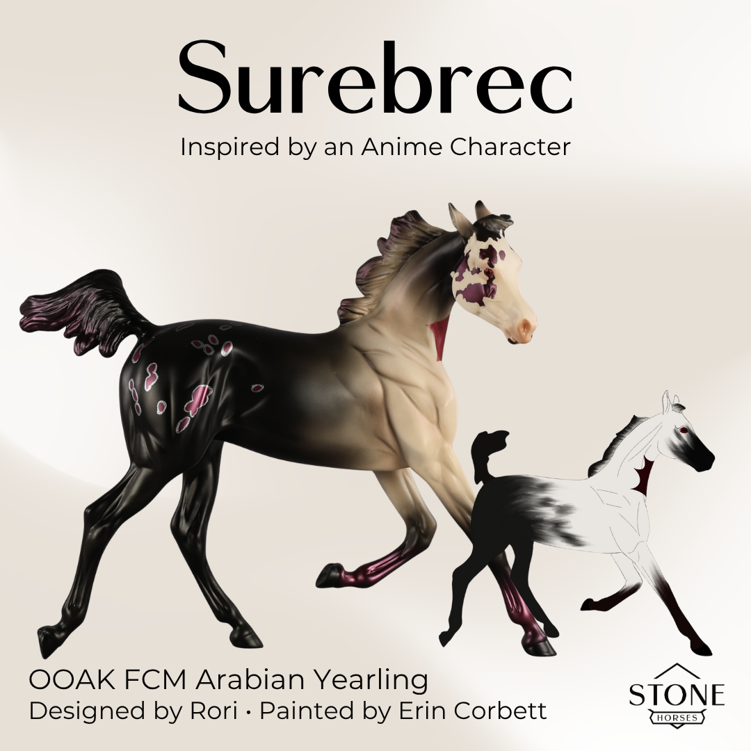 Surebrec OOAK FCM Stock Horse Weanling by Erin & Rori AH26