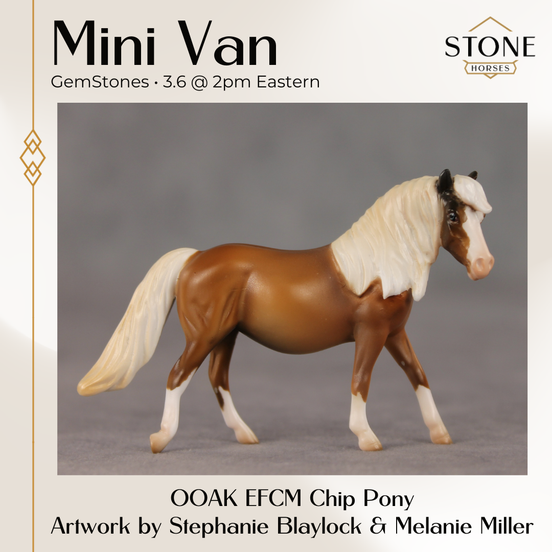 Mini Van OOAK EFCM Chip Pony by Stephanie Blaylock & Melanie Miller GS26