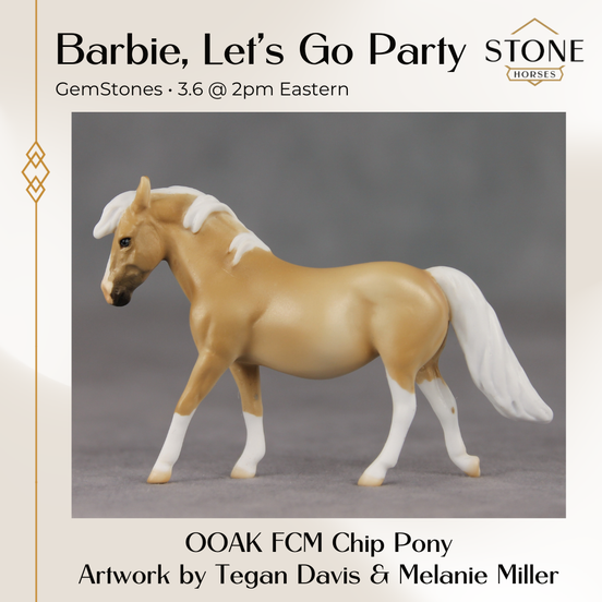 Barbie, Let's Go Party OOAK FCM Chip Pony by Tegan Davis & Melanie Miller GS26