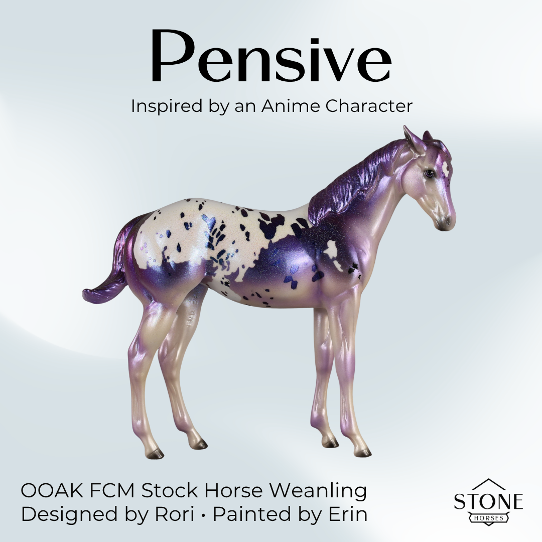 Pensive OOAK FCM Stock Horse Weanling by Erin & Rori AH26