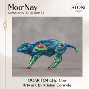 Moo-Nay OOAK FCM Chip Cow by Kristen Cermele GS26