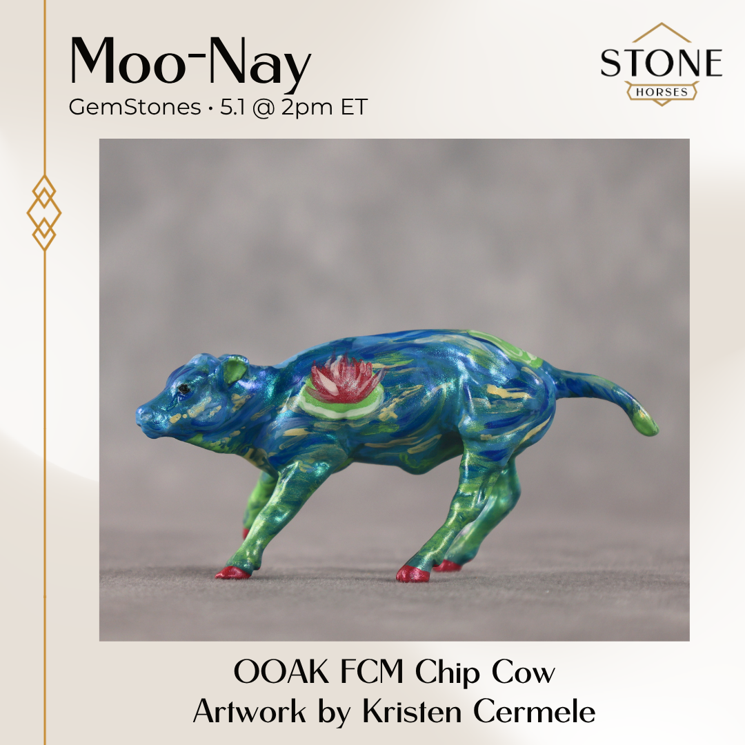 Moo-Nay OOAK FCM Chip Cow by Kristen Cermele GS26