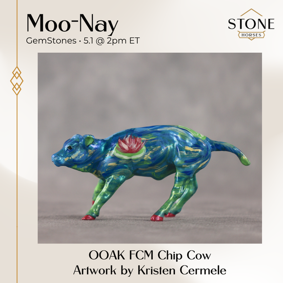 Moo-Nay OOAK FCM Chip Cow by Kristen Cermele GS26