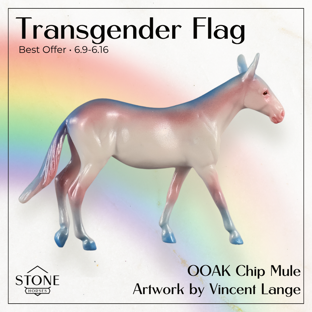 Transgender Flag OOAK Chip Mule by Vincent Lange Best Offer 6.9.2026