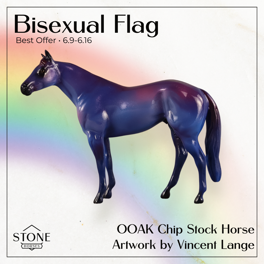 Bisexual Flag OOAK Chip Stock Horse by Vincent Lange Best Offer 6.16.2026