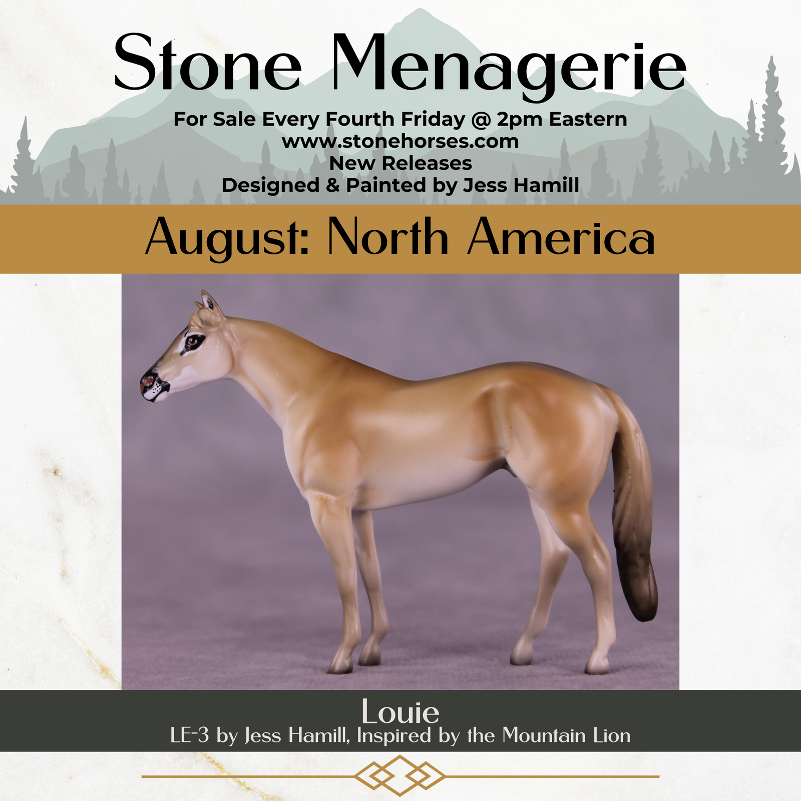 Louie LE-3 Chip Stock Horse by Jess Hamill MS25