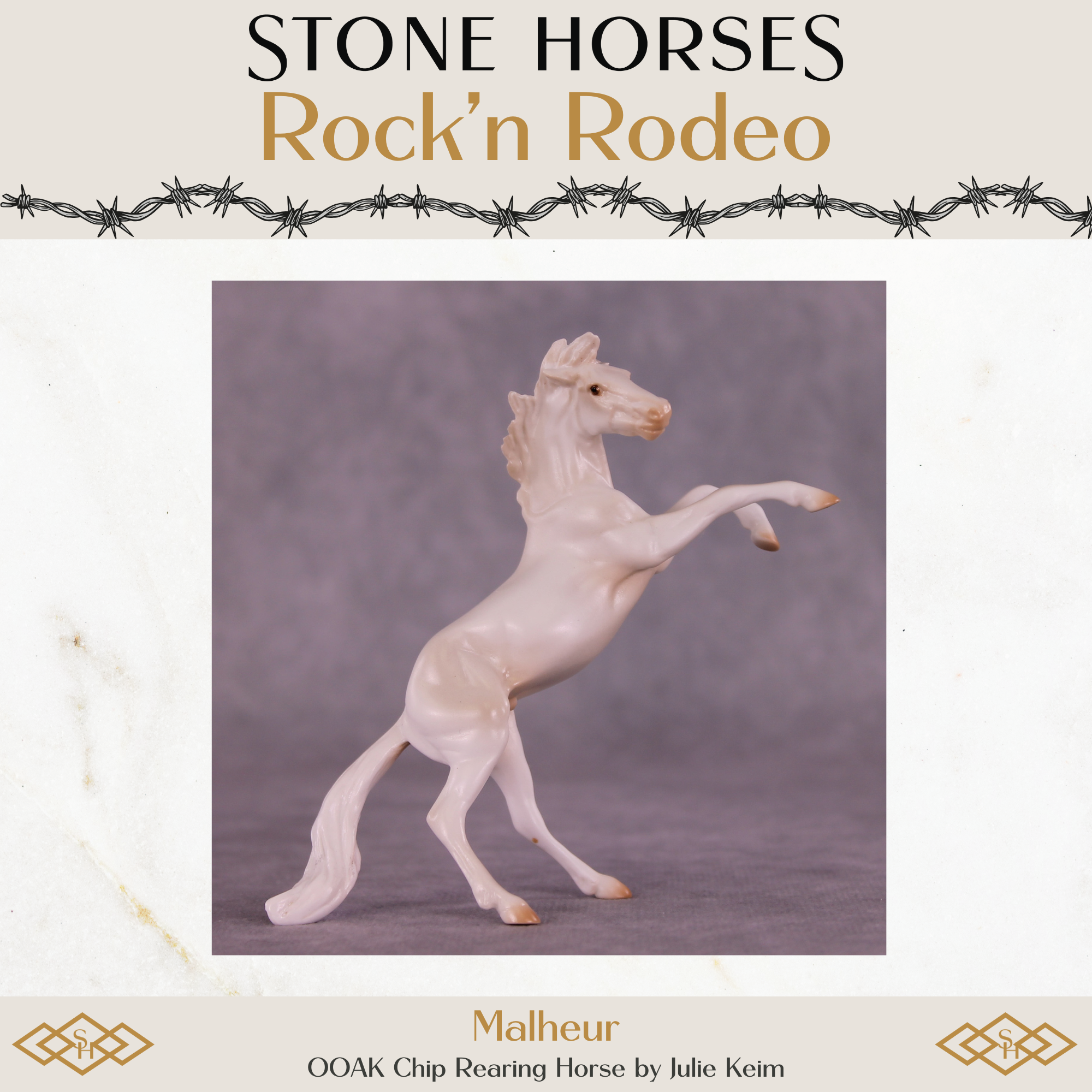 Malheur OOAK Chip Rearing Horse by Julie Keim Special Chip Drop