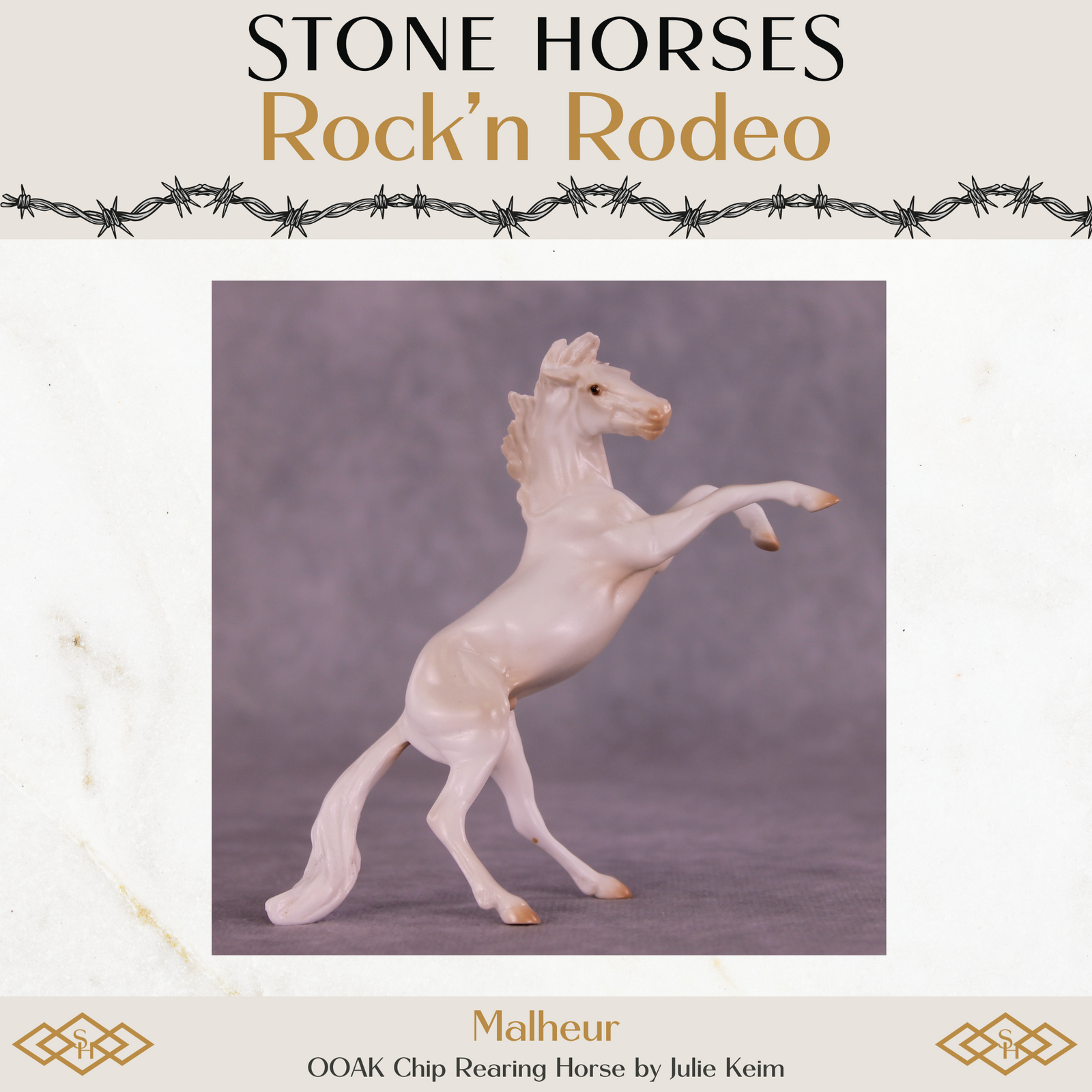 Malheur OOAK Chip Rearing Horse by Julie Keim Special Chip Drop