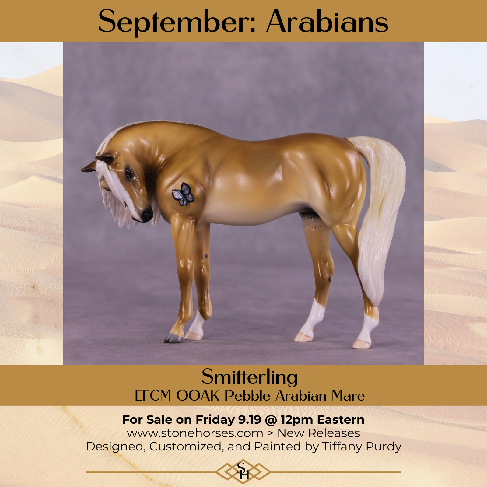 Smitterling OOAK EFCM Pebble Arabian Mare by Tiffany Purdy GS925