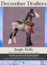 Jingle Bells OOAK EFCM Chip Standing Drafter by Kristen Cermele GS1225