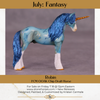 Robin OOAK FCM Chip Draft Horse By Kristen Cermele July GemStones Series
