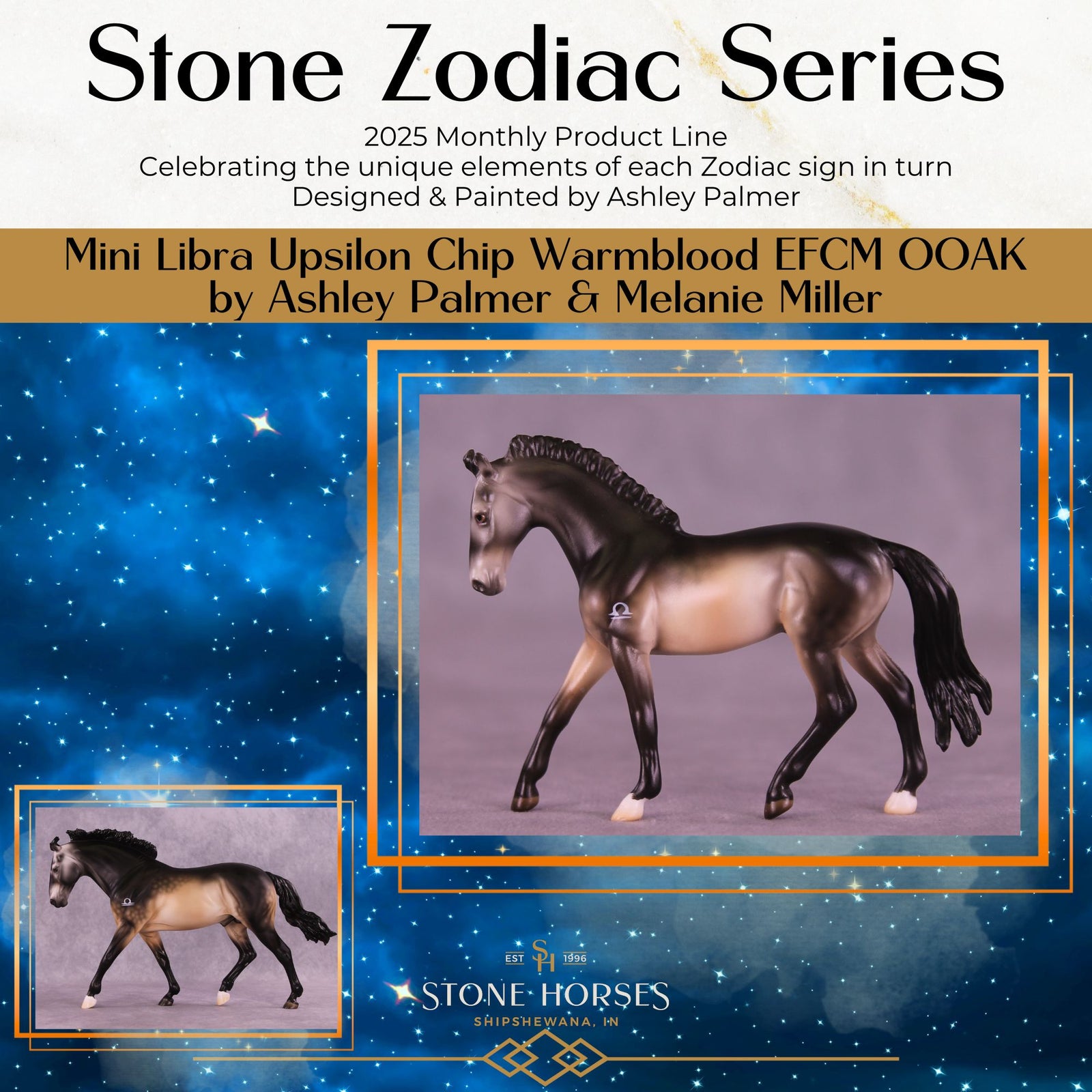 Mini Upsilon OOAK EFCM Chip Warmblood by Ashley Palmer & Melanie Miller SCD26