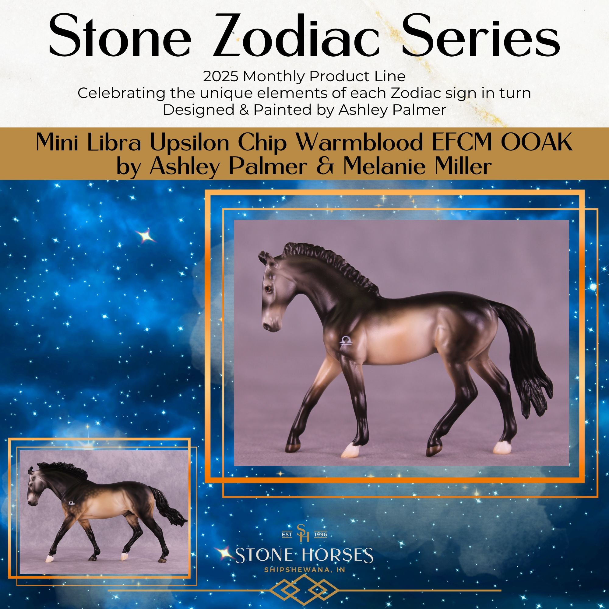 Mini Upsilon OOAK EFCM Chip Warmblood by Ashley Palmer &amp; Melanie Miller SCD26