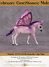 "Muletly" OOAK EFCM Deco Lavender & Purple Mule Chip By Tiffany Purdy - GemStone Series