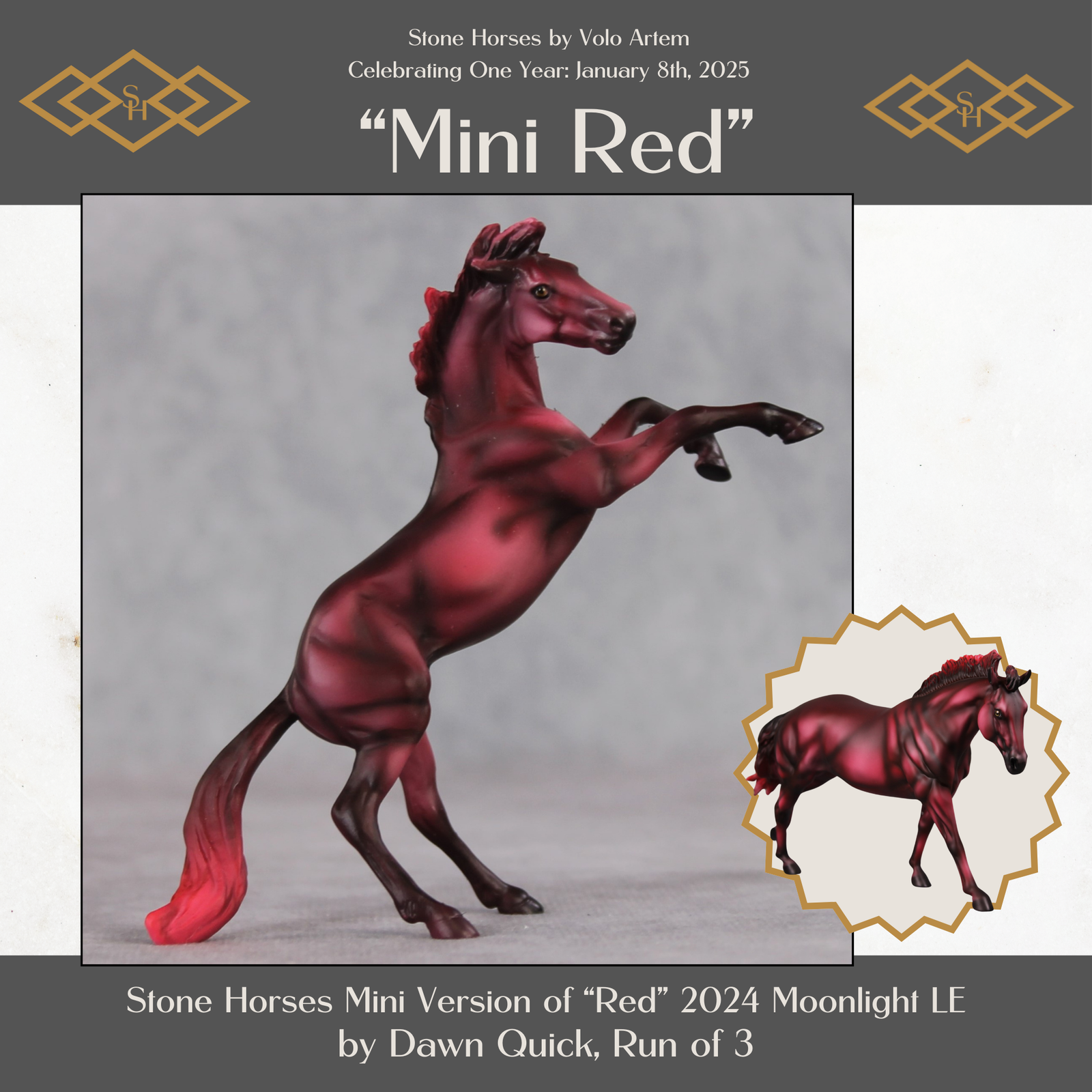 "Mini Red" LE-3 Red Deco Rearing Chip By Dawn Quick -Secret Surprise Chip Drop