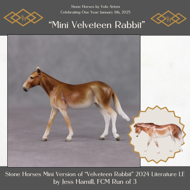 "Mini Velveteen Rabbit" LE-3 Mule Chip By Jess Hamill-Secret Surprise Chip Drop