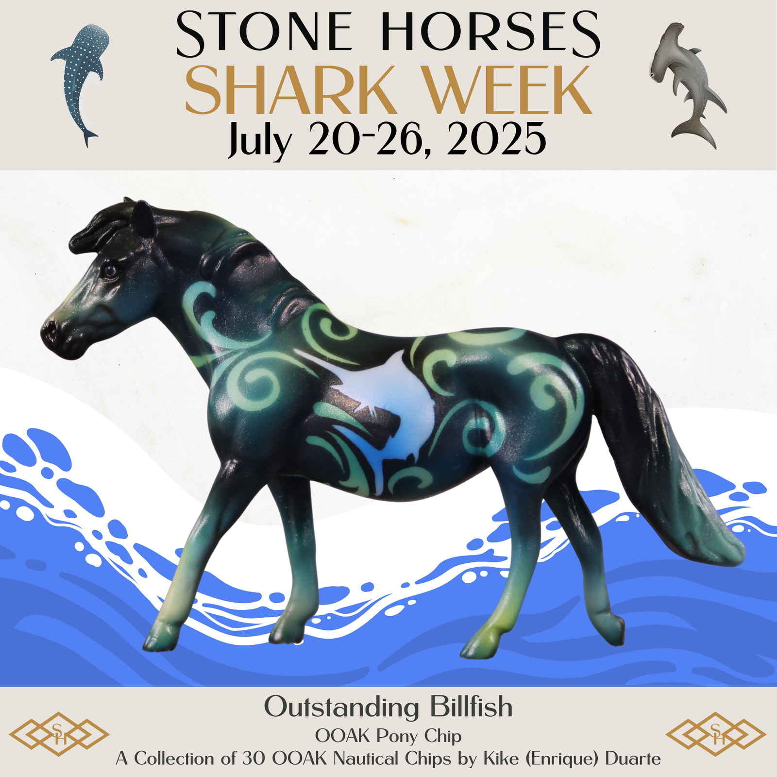 Outstanding Billfish OOAK Pony Chip by Kike Duarte SCD25