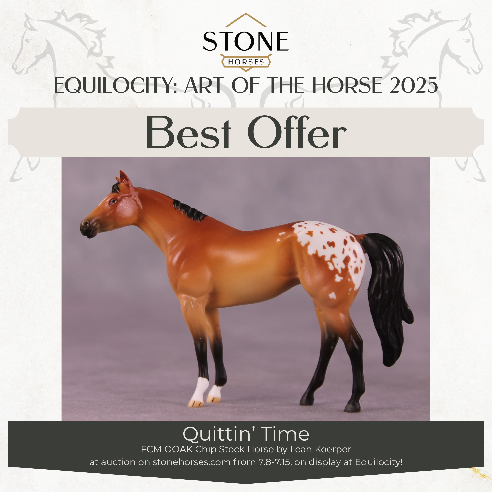 "Quittin' Time" OOAK FCM Stock Chip by Leah Koerper Best Offer EQ25 07/15/25