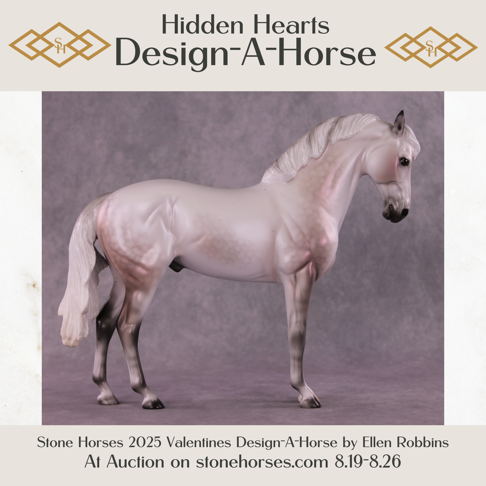 Hidden Hearts Design-A-Horse FCM Andalusian by Ellen Robbins SS825
