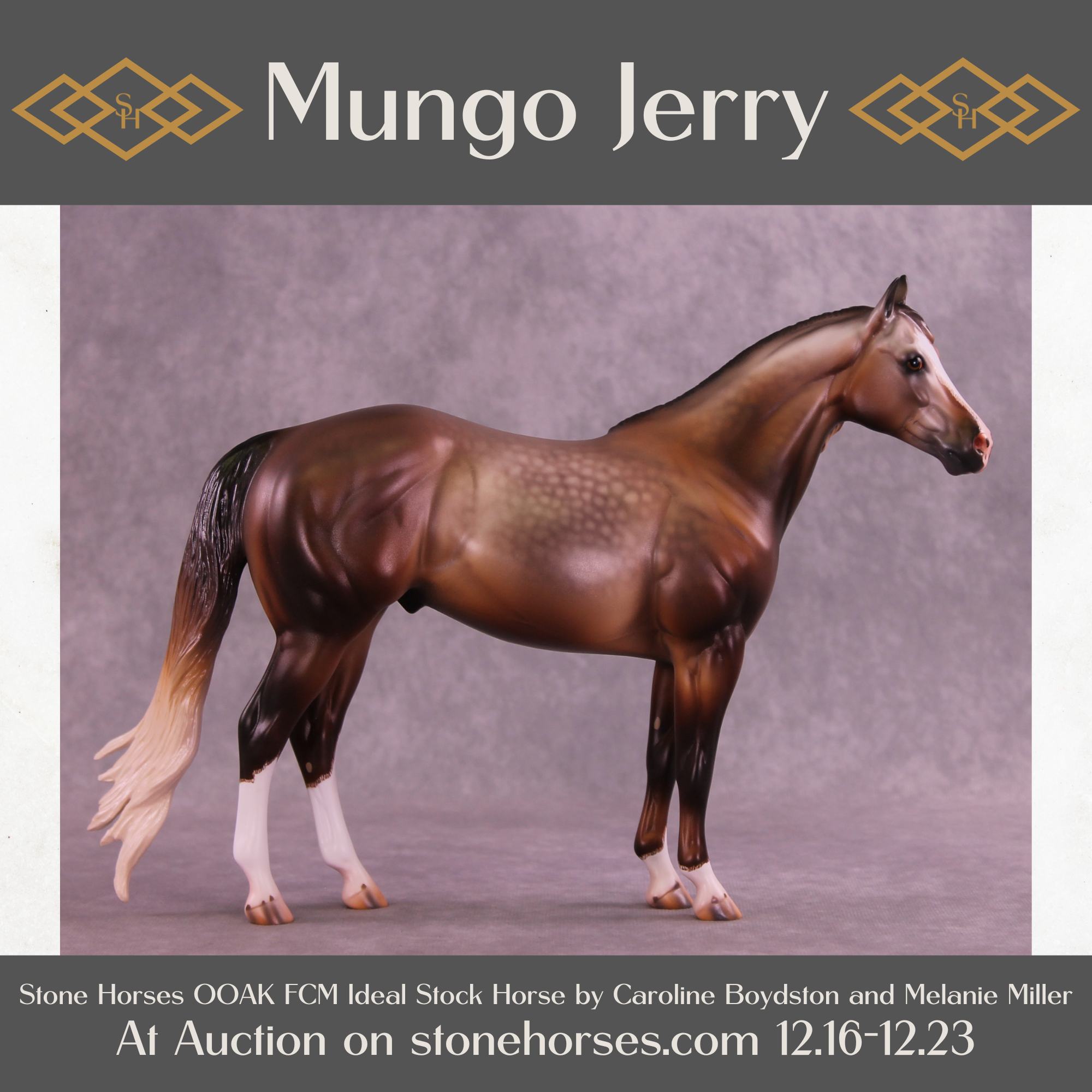 Mungo Jerry OOAK FCM Ideal Stock Horse by Caroline Boydston Best Offer 12/23/2025