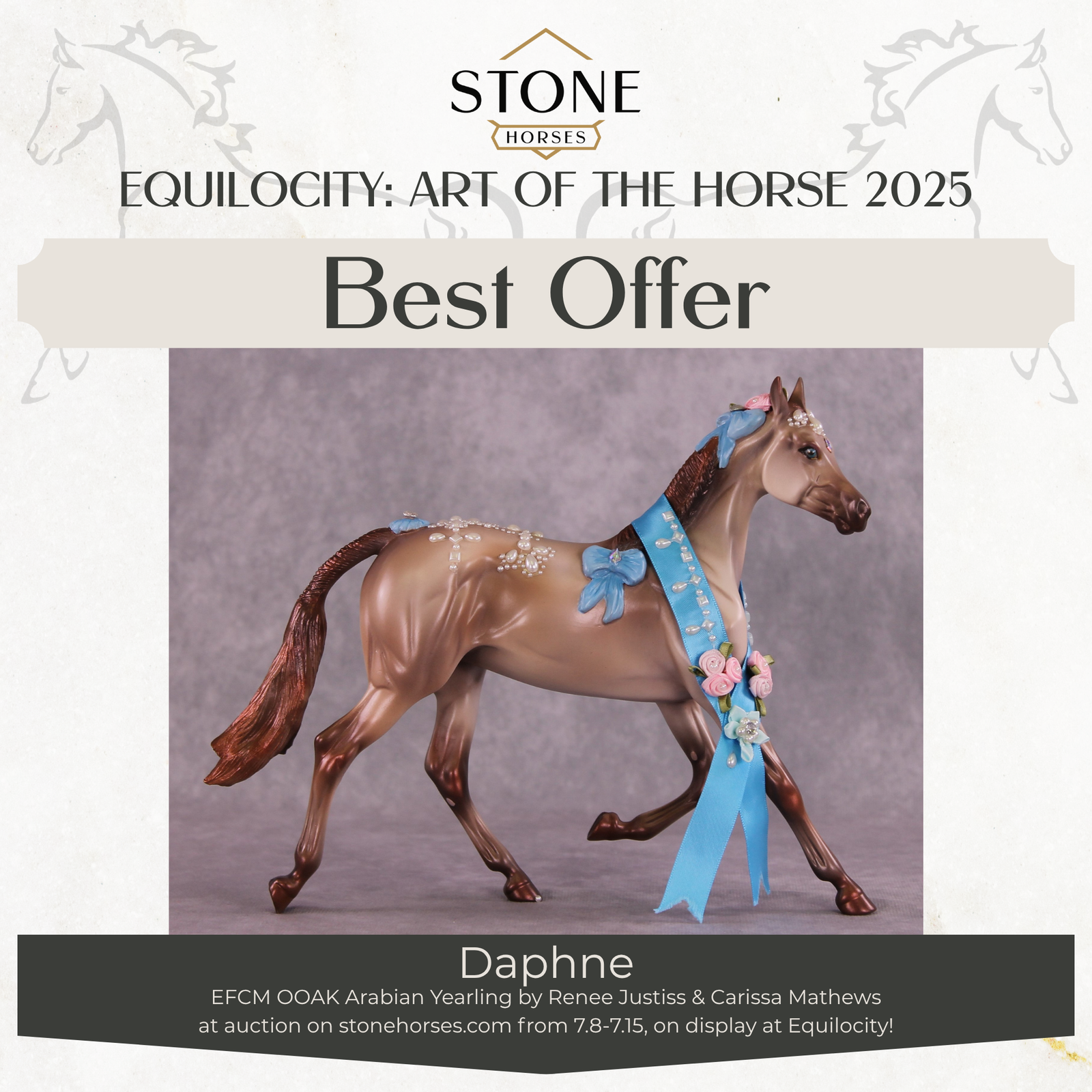 "Daphne" OOAK EFCM Arabian Yearling by Renee Justiss/Ellie Figment Best Offer EQ25 07/15/25