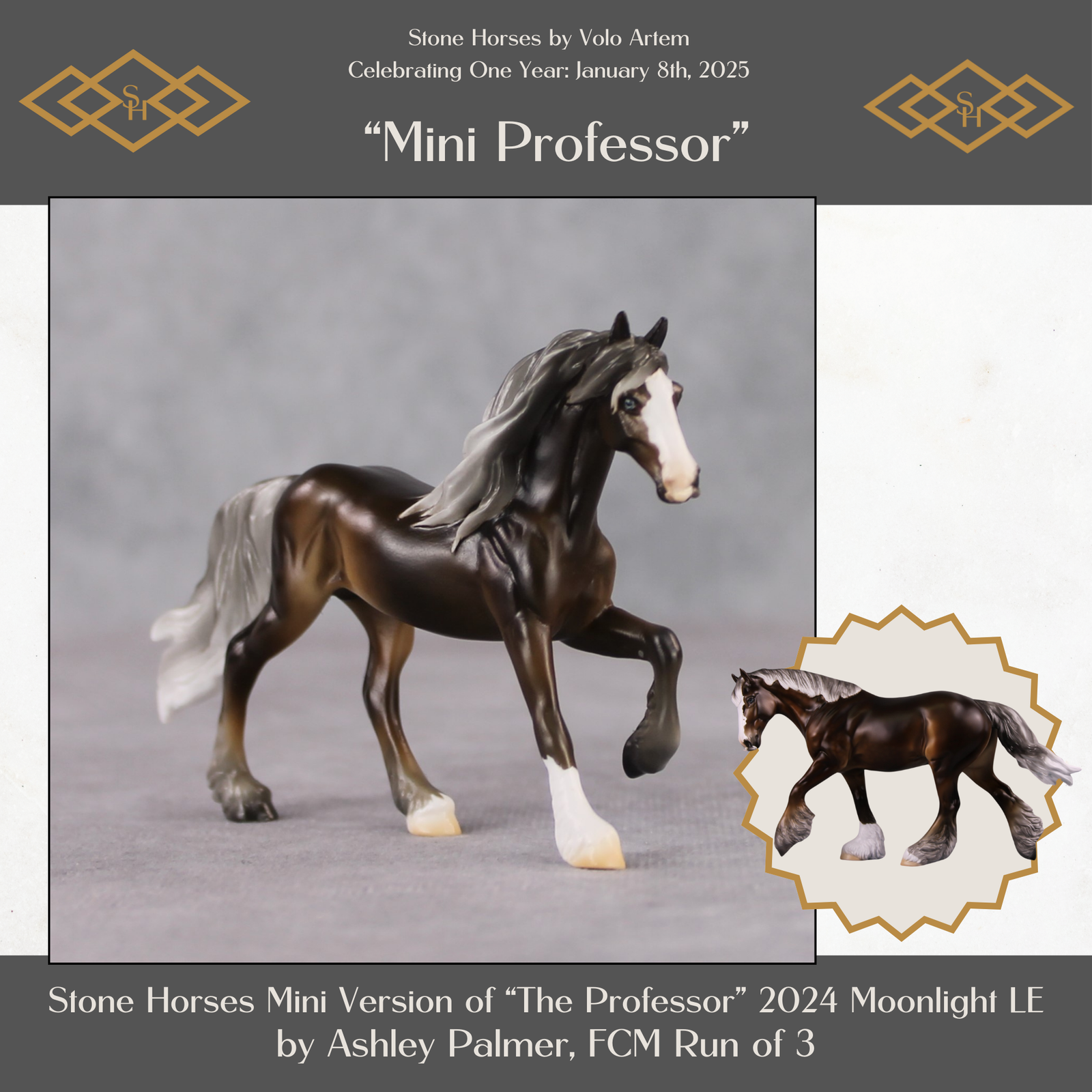 "Mini Professor" LE-3 Friesian Chip By Ashley Palmer-Secret Surprise Chip Drop