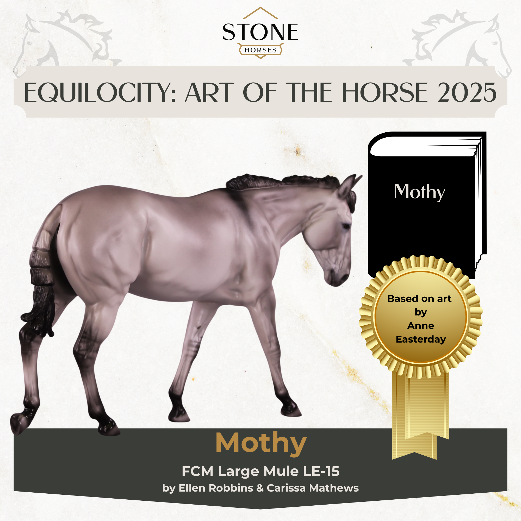 PREVIEW Art of the Horse "Mothy" LE-15 FCM Large Mule by Ellen Robbins EQ25
